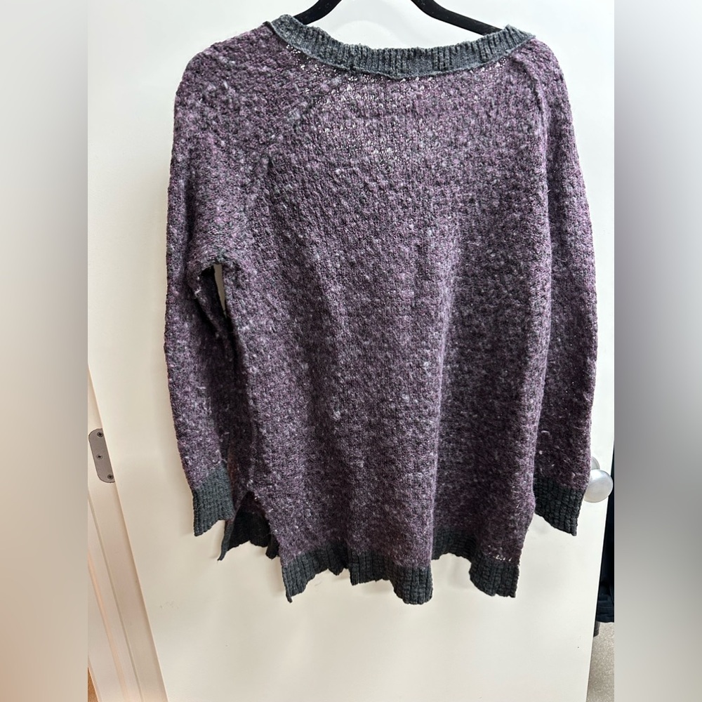 Free people high low purple sweater. Slightly oversized.